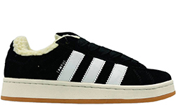 Adidas Campus 00s Black White с мехом