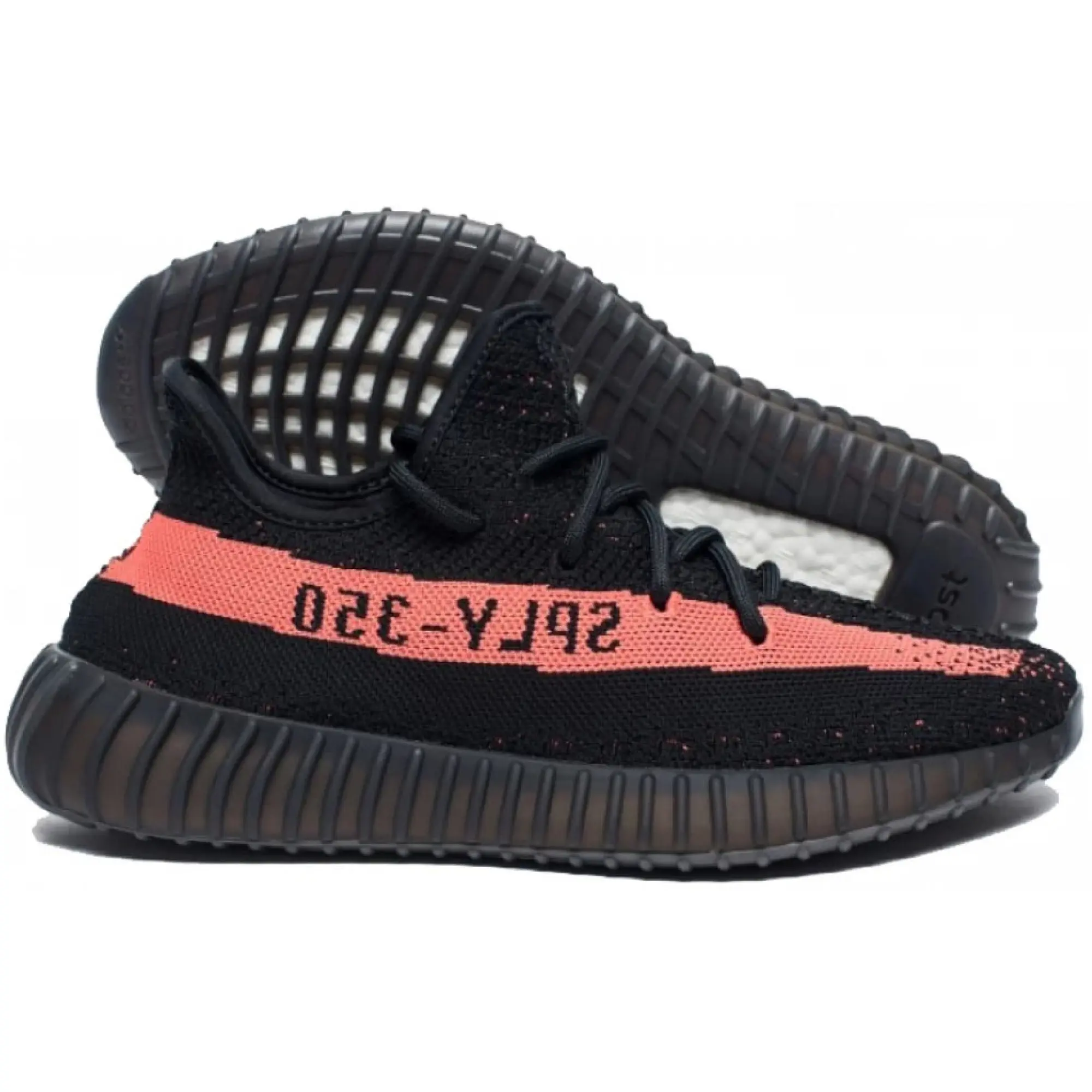 Yeezys pink and black cheap