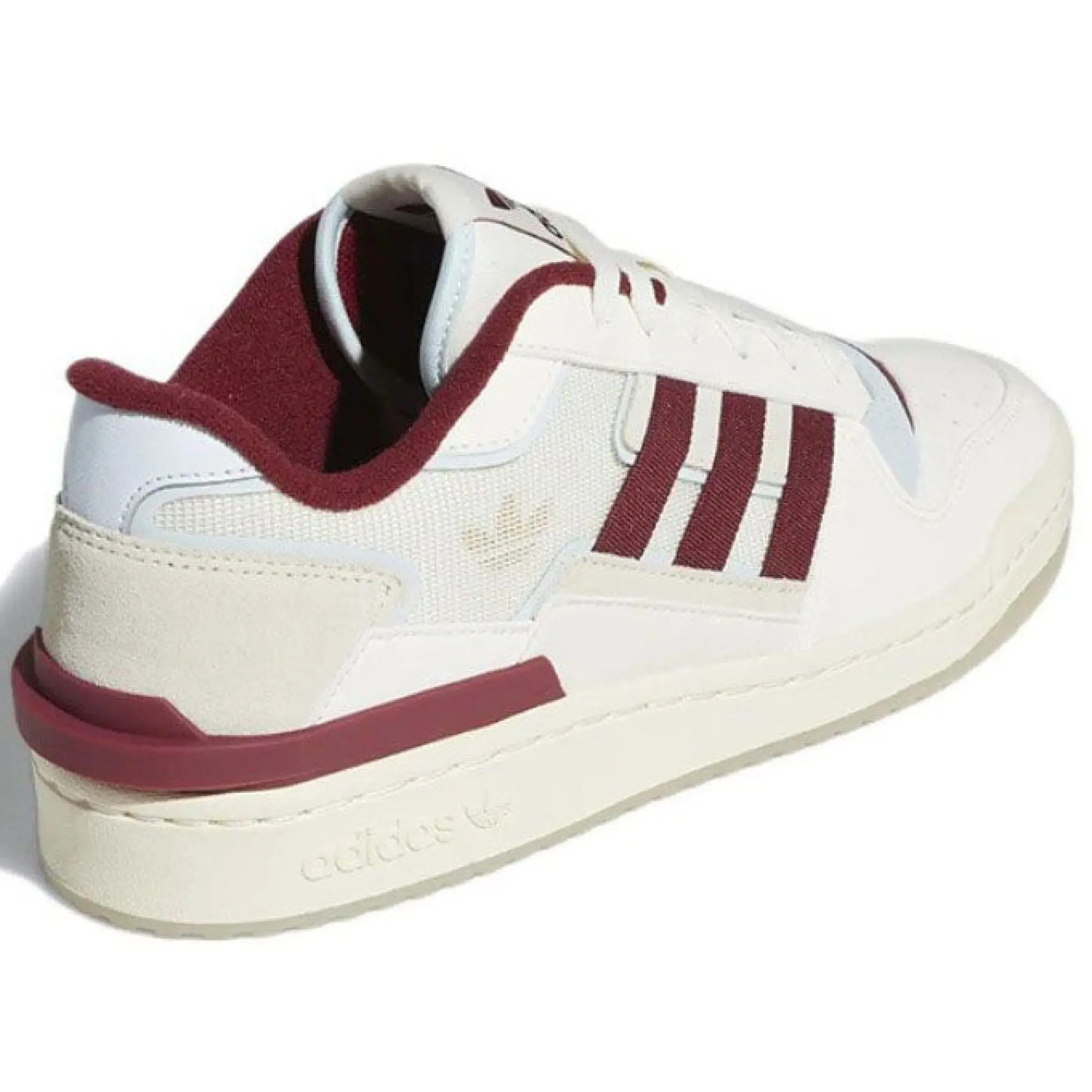 Adidas Forum Exhibit Low White Burgundy