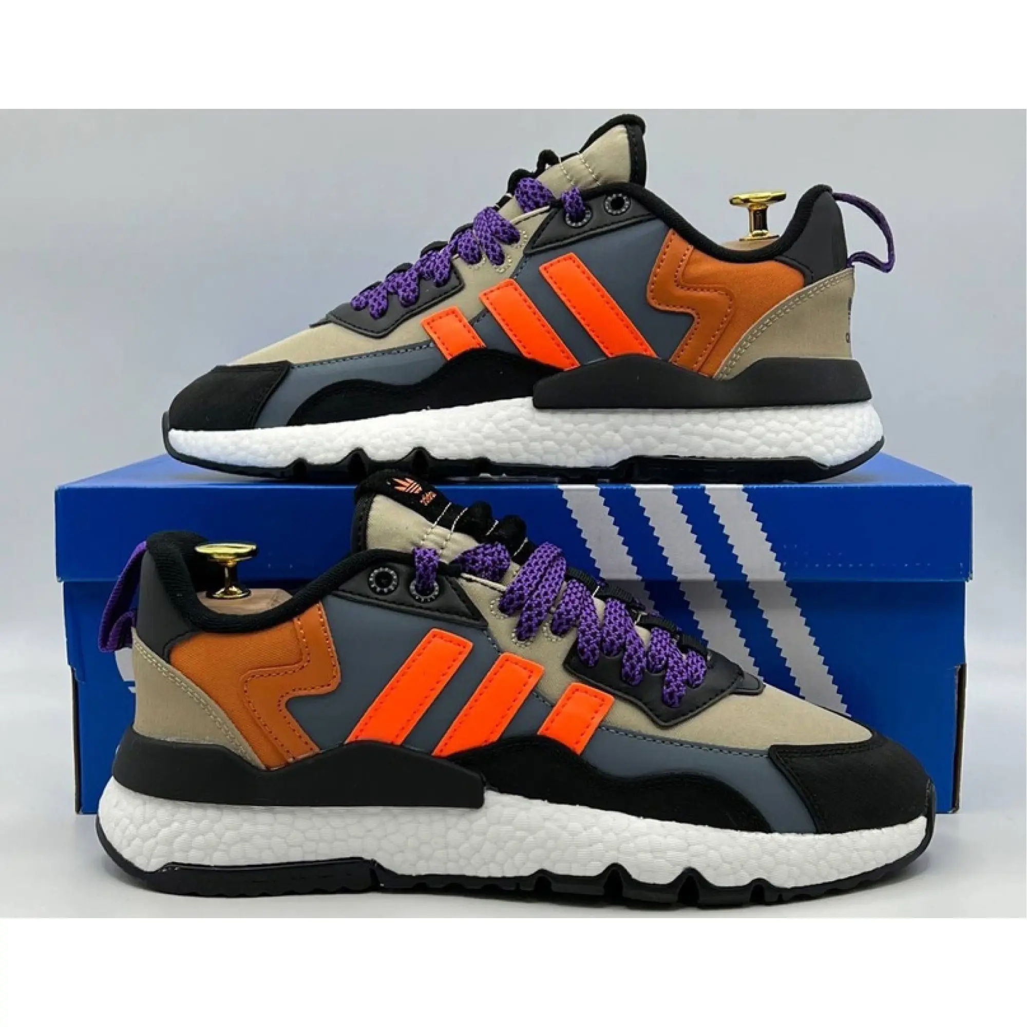 Adidas Nite Jogger Black Grey Orange Purple