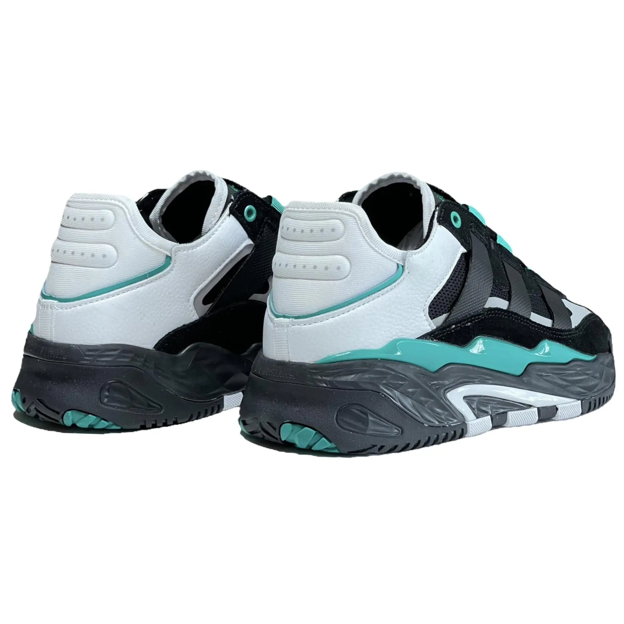 Adidas black green clearance