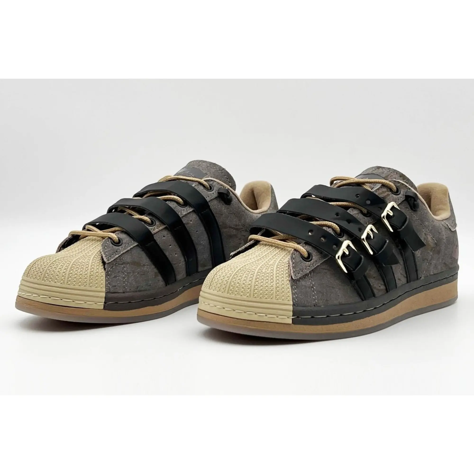 Brown adidas superstar 2 shop